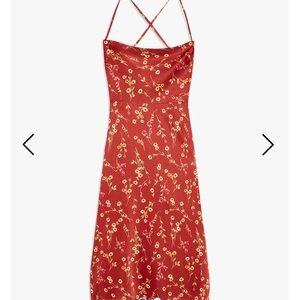 WEWOREWHAT Tie Back Midi Dress Danielle Bernstein